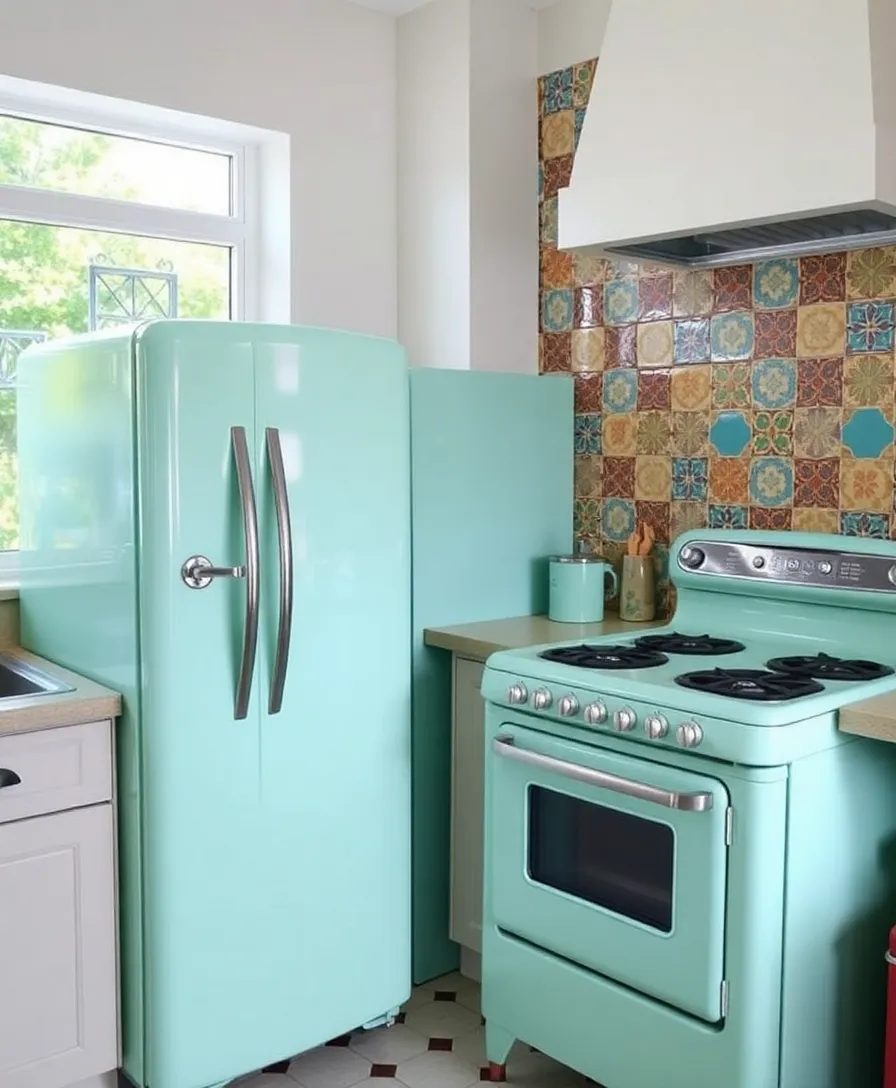 22 Stunning Kitchen Decor Ideas to Make You Fall in Love with Cooking Again (Wait Until You See #10!) - 4. Vintage Charm with Retro Appliances