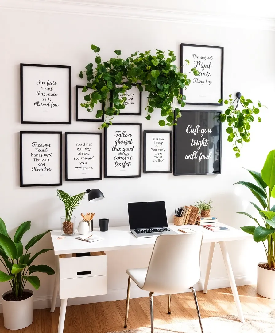 15 Home Office Decor Ideas That'll Boost Your Productivity Instantly! - 10. Inspirational Quotes
